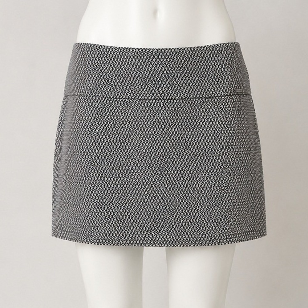 S.C. & Co. Tummy Control Black White Geometric Diamond Athletic Golf Skort Large